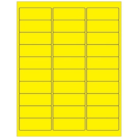 Bsc Preferred 2 5/8 x 1'' Fluorescent Yellow Rectangle Laser Labels, 3000PK BUY00019369